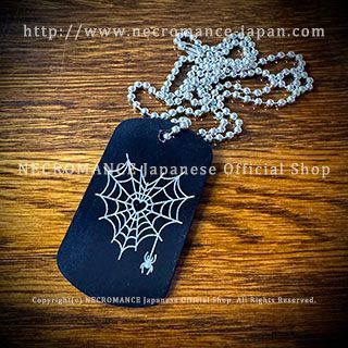 新品】ドッグタグネックレス ＜ハートスパイダーウェブ＞ NECROMANCE