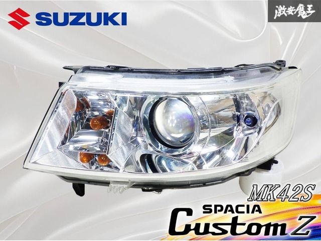 MK42S スペーシアカスタムZ ヘッド ライト 左 スペーシア MK42S 左