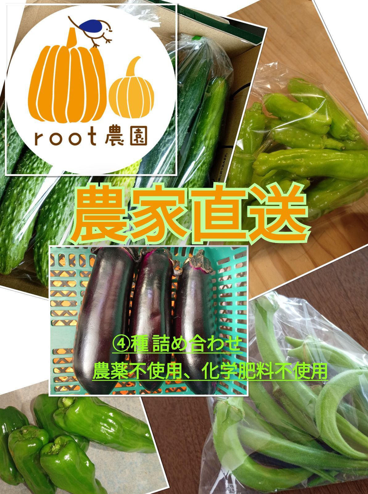 農家直送！無農薬夏野菜4種セット クール便 - メルカリ