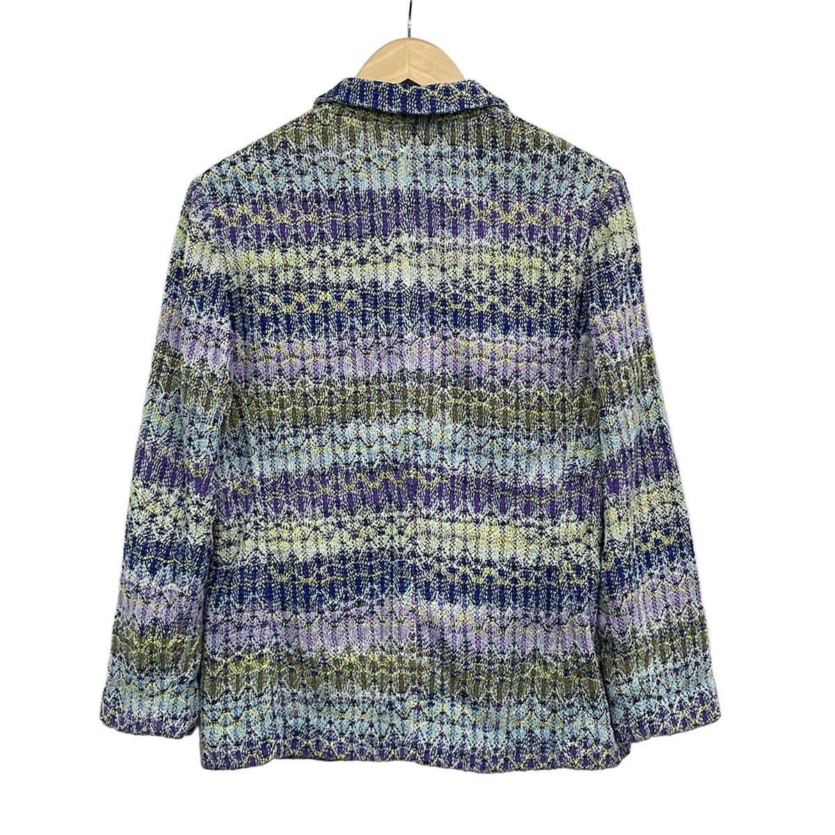【美品】ミッソーニ テーラードジャケット カシミヤ　モヘア　イタリア製44 MISSONI(ミッソーニ) ジャケット サイズ44 L レディース美品 - ライト