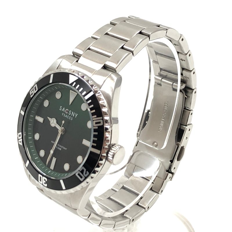 中古品】SACSNY Y'SACCS サクスニーイザック ANALOG WATCH SY-15223 緑