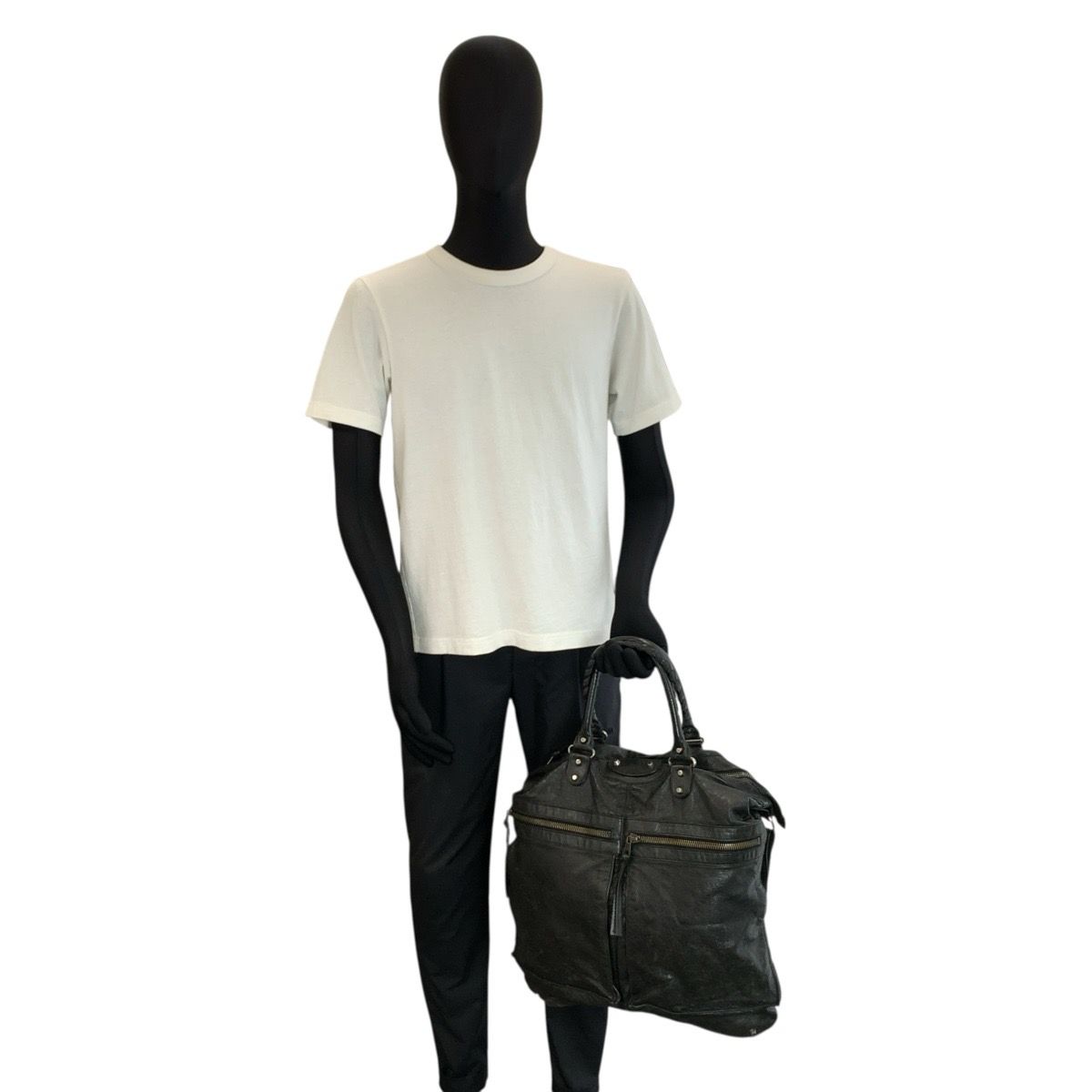 美品 BALENCIAGA バレンシアガ クラシックスクエア ブラック 黒 レザー 224889 トートバッグ ショルダーバッグ メンズ 602875 【中古】 美品 BALENCIAGA バレンシアガ クラシックスクエア ブラック 黒 レザー
