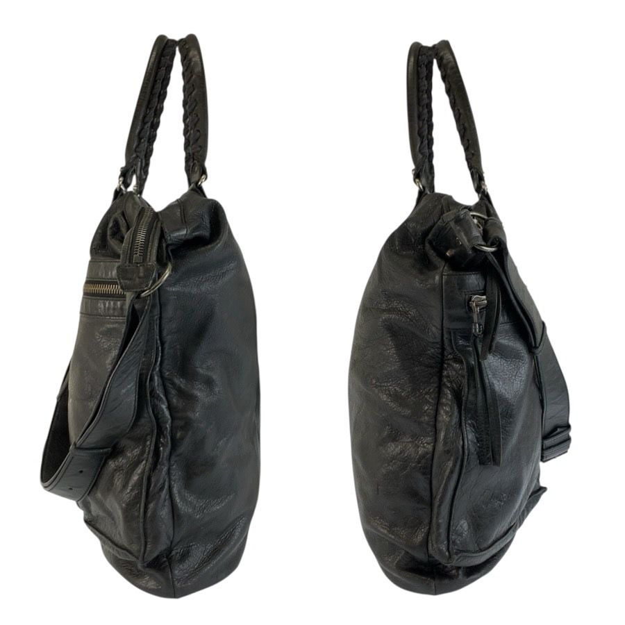 美品 BALENCIAGA バレンシアガ クラシックスクエア ブラック 黒 レザー