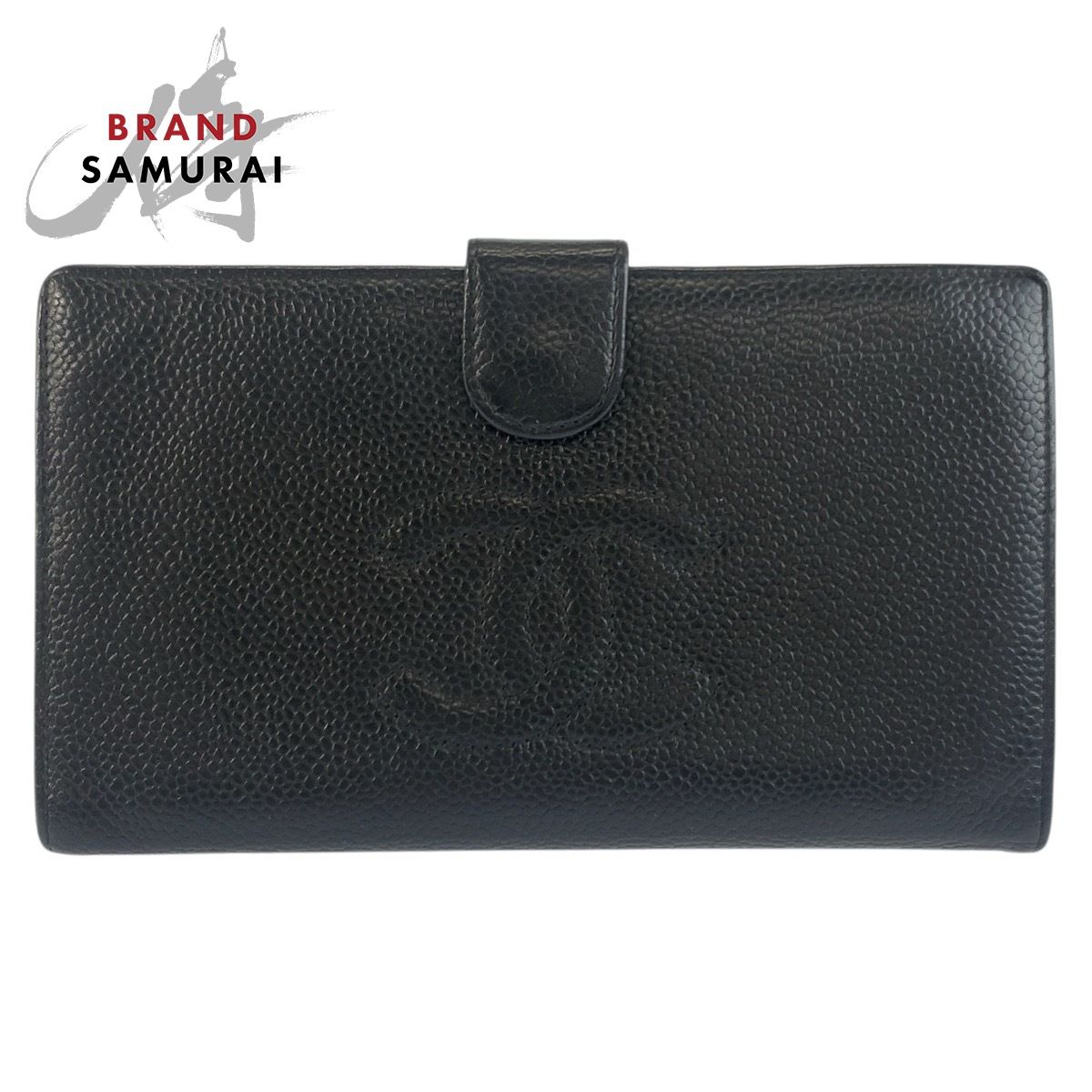 美品 CHANEL シャネル ココマーク ブラック 黒 ゴールド金具 レザー 長