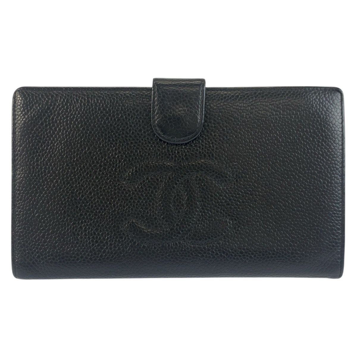 CHANEL シャネル 長財布 レディース ヴィンテージ 美品 CHANEL シャネル ココマーク ブラック 黒 ゴールド金具 レザー 長