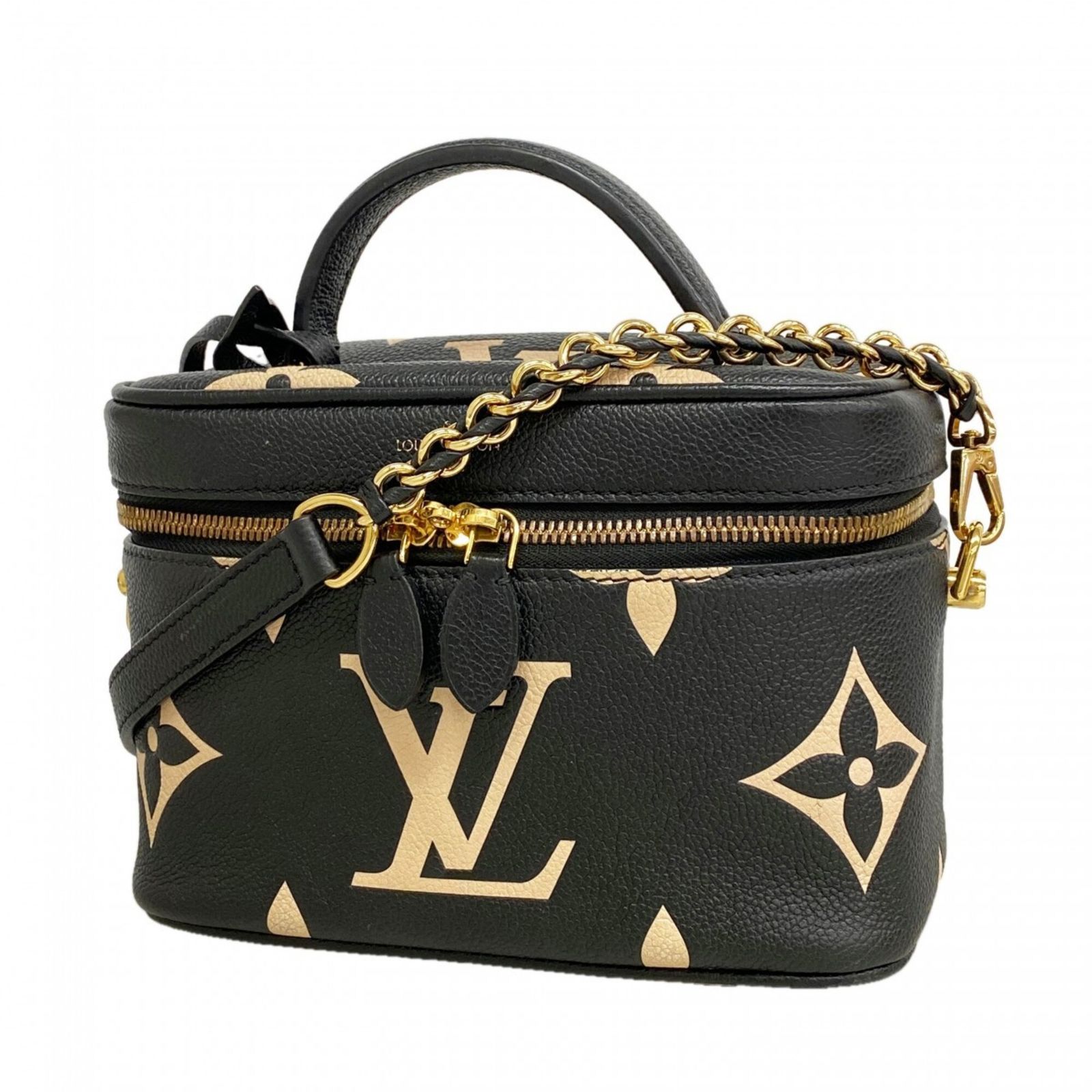 ルイ・ヴィトン(Louis Vuitton) ルイ・ヴィトン ハンドバッグ・バニティバッグ モノグラム・アンプラント バイカラー ヴァニティPM M45780 ブラック ベージュ 2wayバッグレディース OP012004