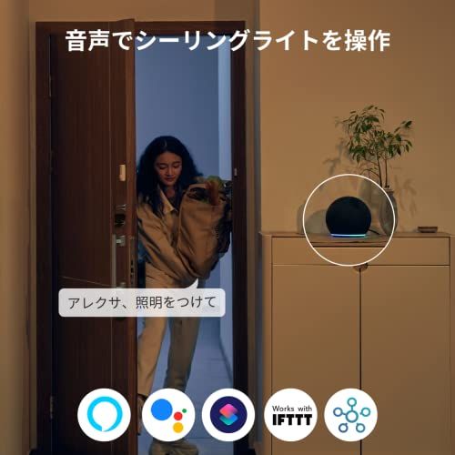 SwitchBot LEDシーリングライト 8畳 Alexa 無段階 調光調色 スイッチ