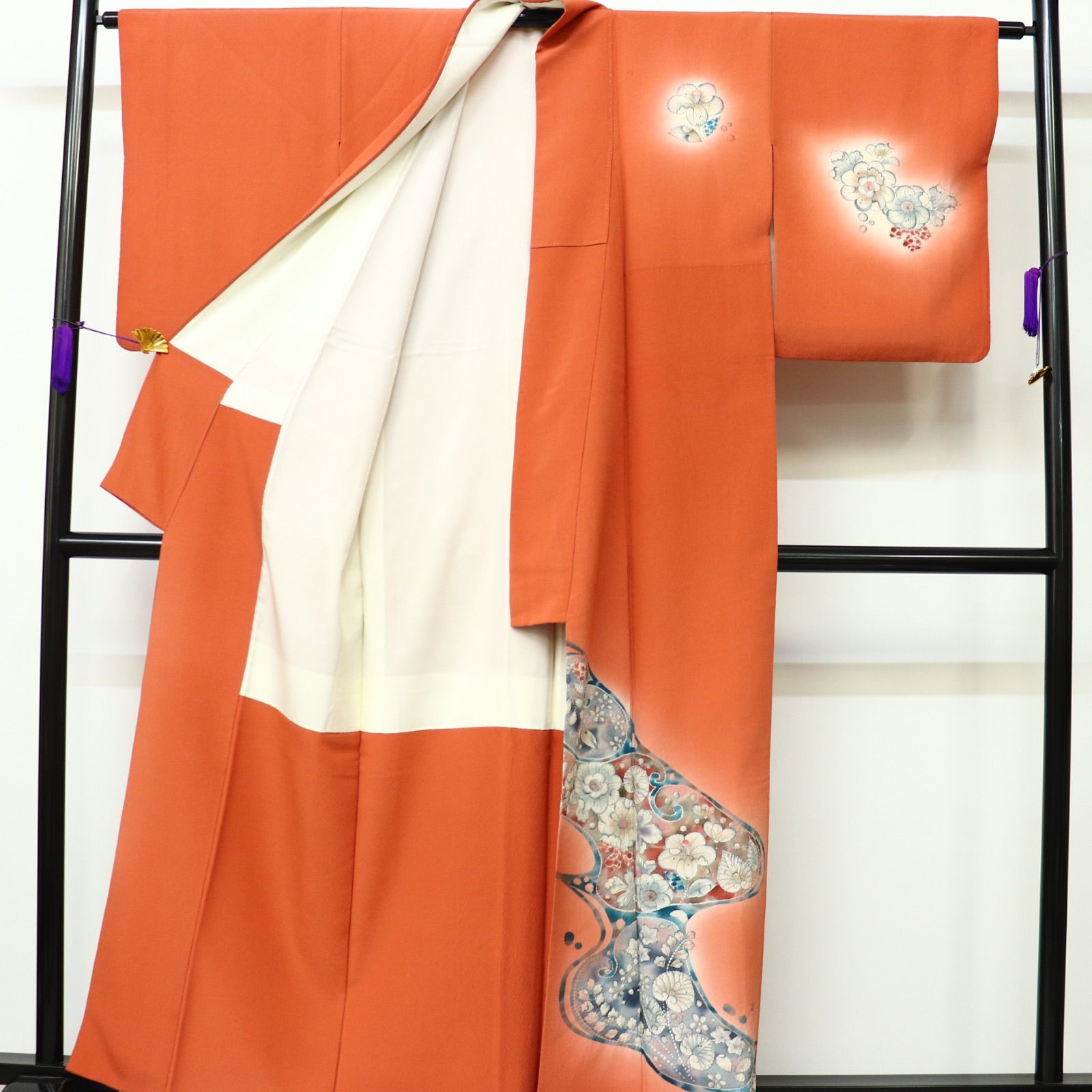 正絹 辻ヶ花 訪問着 付下げ 逸品 広襟 - メルカリ