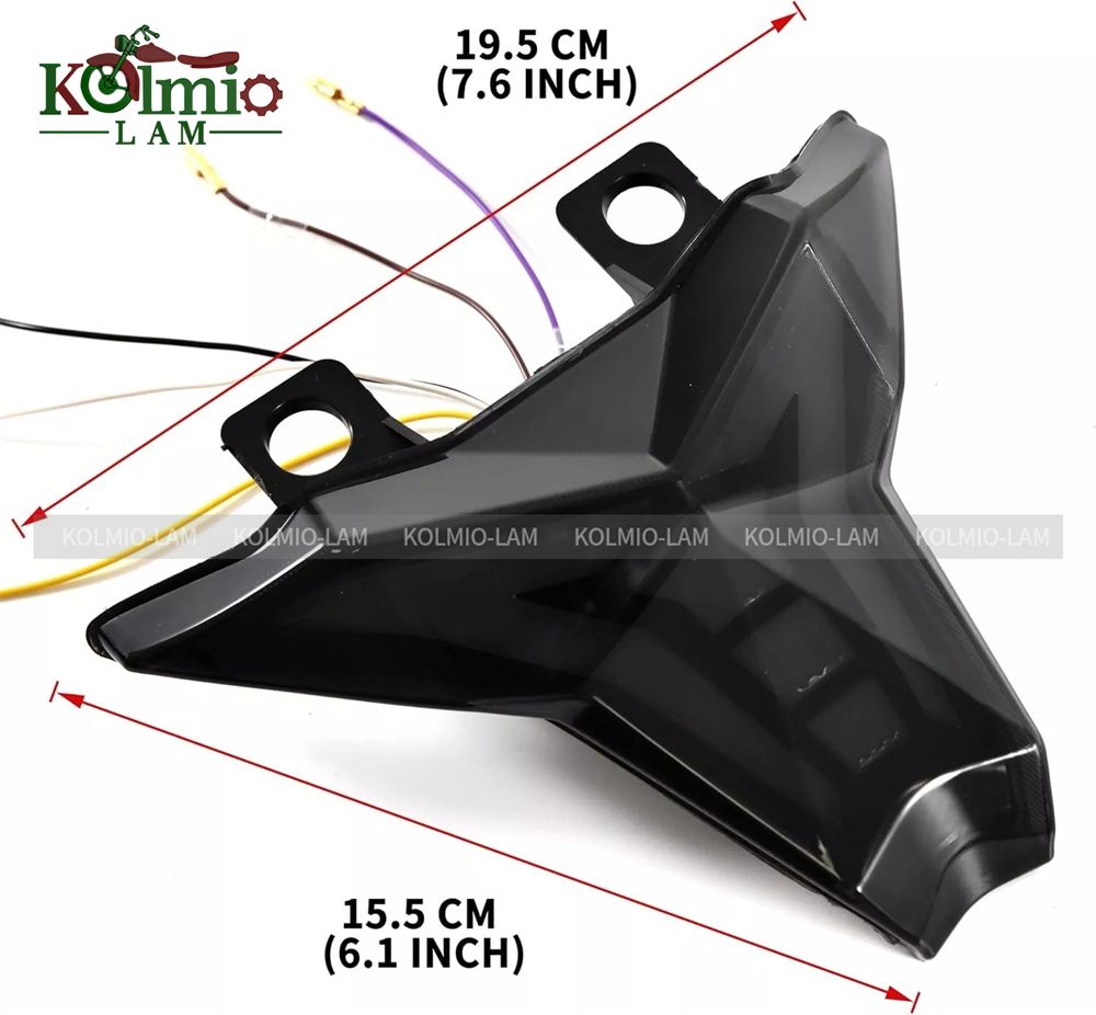 2018-2024 ZX6R ZX-6R ZX-10R Ninja 400 Z400用LEDテールライト、一