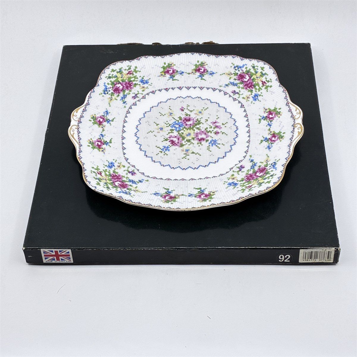 ロイヤルアルバート プティポイント 両手付き ケーキプレート 約25cm