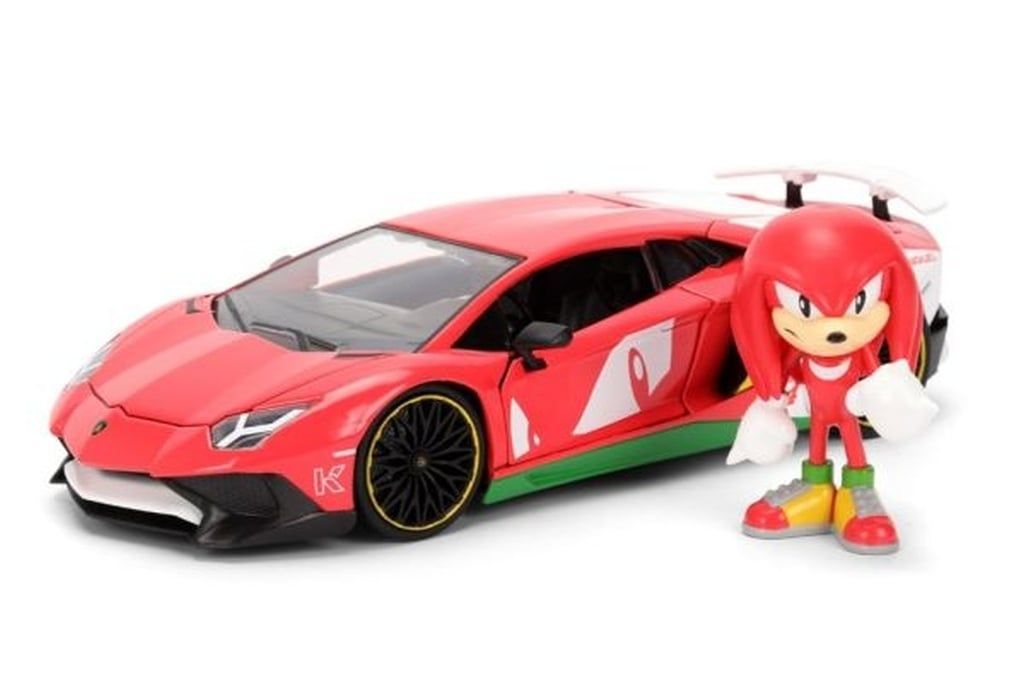 【新品】ミニカー 1/24 ランボルギーニ アヴェンタドール SV ナックルズ 「ソニック・ザ・ヘッジホッグ」 HOLLYWOOD RIDESシリーズ [JADA36264]