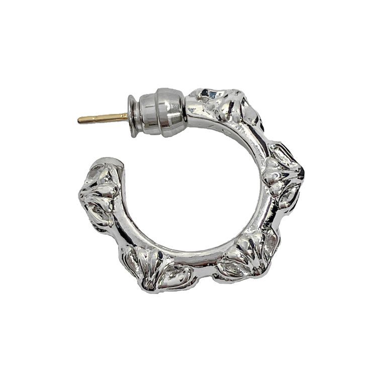 Chrome Hearts 【クロムハーツ】両耳シルバー フープピアス 約7cm Chrome Hearts クロムハーツ HOOP CROSS SML クロスバンド フープ
