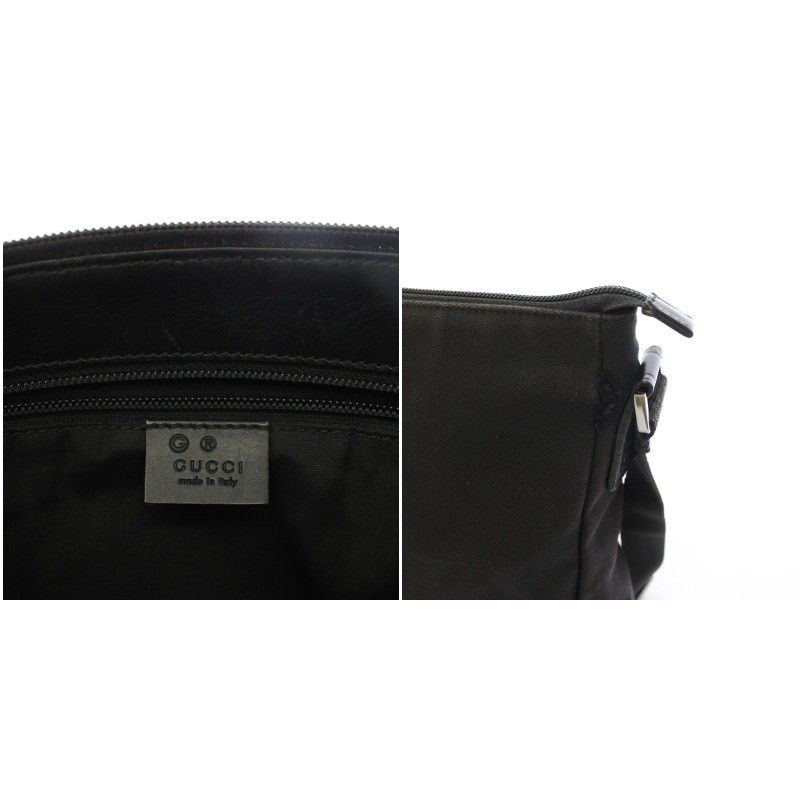 グッチ GUCCI ショルダーバッグ メッセンジャー キャンバス 黒