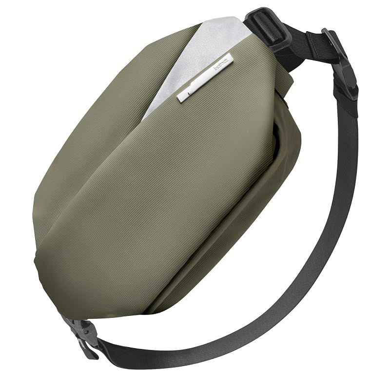 [Inateck] Sling Bag X ショルダーバッグボディバッグ 斜めがけバッグ 調節可能男女兼用 撥水生地 軽量多機能 旅行 通勤 通学 自転車 スポーツ ビジネス アウトドア、オリーブ