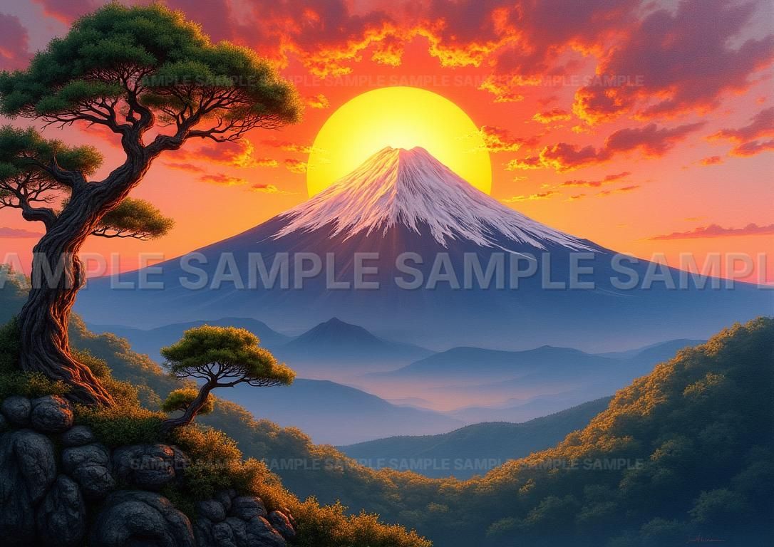 AIアート】【昇龍の如く】開運 富士山 アート 絵画 縁起物 幸運 金運