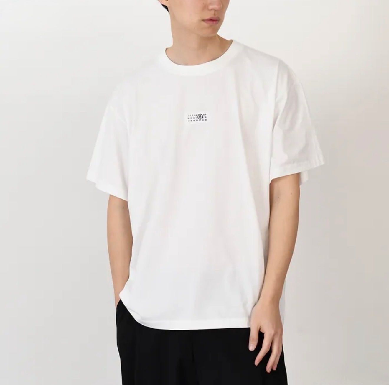 ☆ MM6 Maison Margiela ☆ MM6 ナンバーロゴ コットンTシャツ M