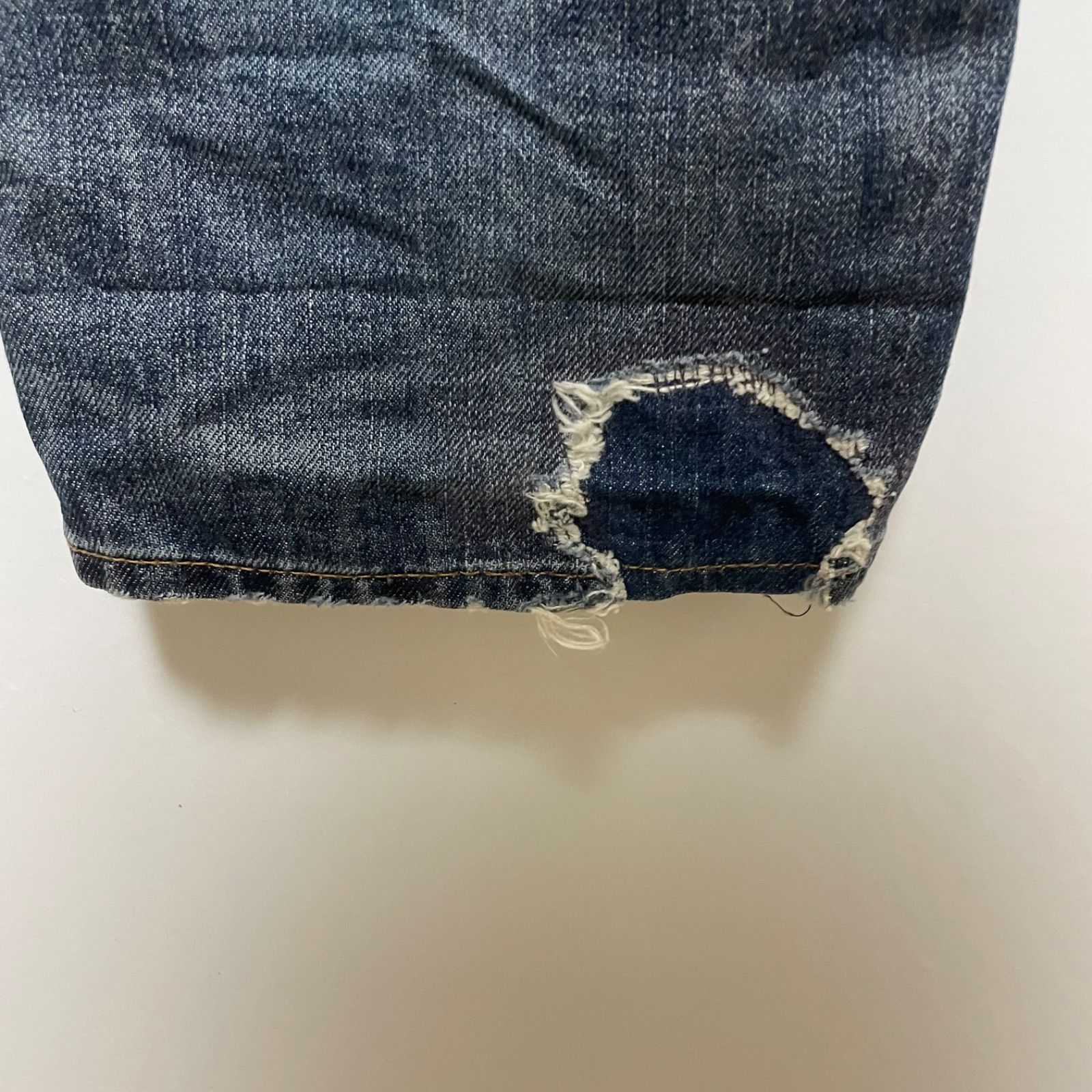 POLO RALPH LAUREN 625 デニムパンツ W34 L32 ボタンフライ ダメージ