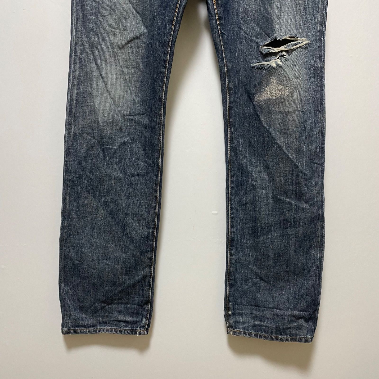 POLO RALPH LAUREN 625 デニムパンツ W34 L32 ボタンフライ ダメージ