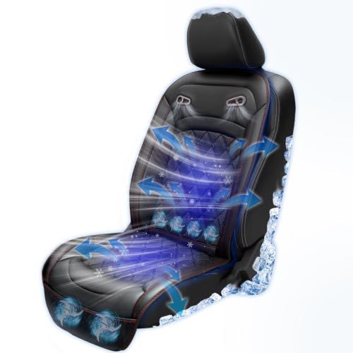 車 シートクーラー クールシート 2025新型 車用 12v 24v 【２枚超大型＆4枚小型ファン搭載】 無段階風量調節 32個通気穴 お尻から首元まで蒸れない アイスシルク素材 ハニカム構造 ドライブ 通勤 旅行 運転手 4色選択可能 保証 74c2eb6d