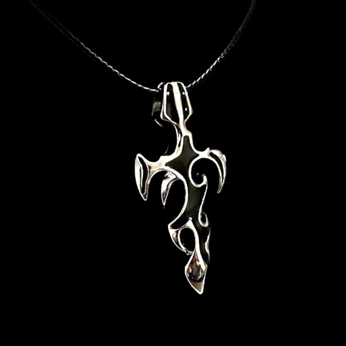 N064】ネックレス メンズ レディース アクセサリー ブラック ブルー 黒