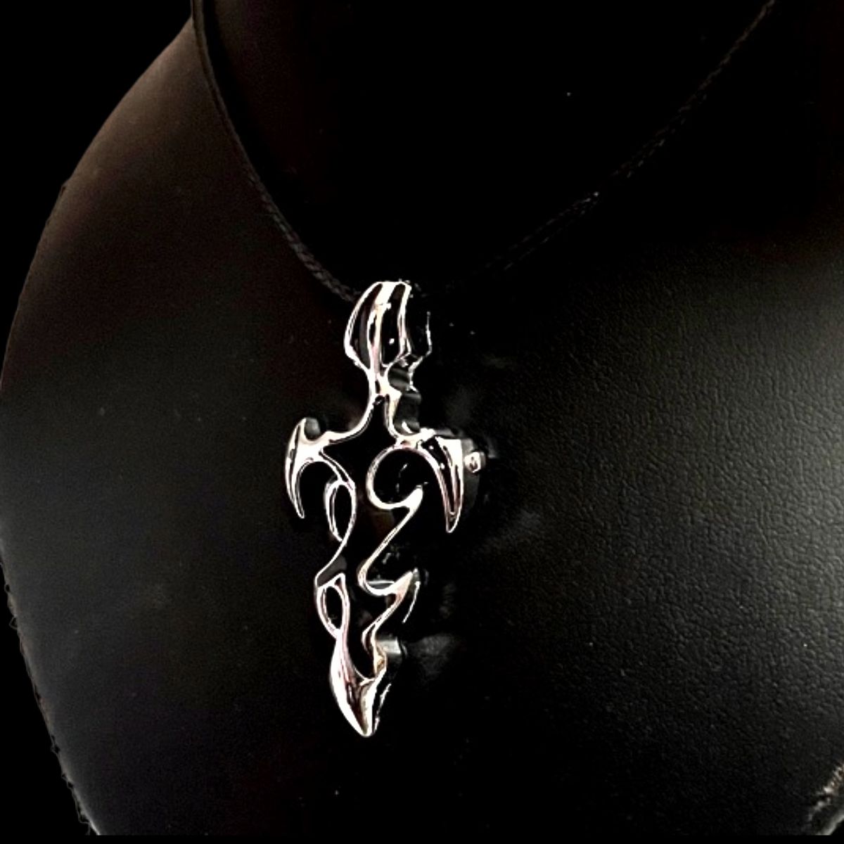 N064】ネックレス メンズ レディース アクセサリー ブラック ブルー 黒