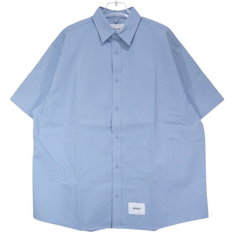 新品 WTAPS ダブルタップス 23SS REPO 01/SS/CTPL. RIPSTOP.SIGN 231TQDT-SHM02 リポ ショート スリーブ シャツ リップストップ サイン サックス サイズ04(XL) Julz