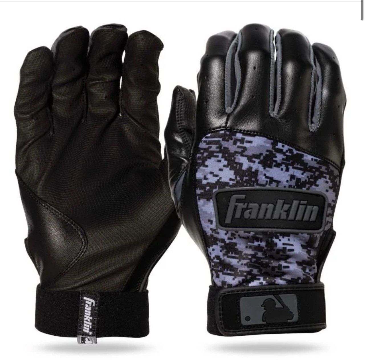 フランクリン/Franklin MLB DIGITEK® BATTING GLOVES BLACK/BLACK バッティンググローブ 両手 カモフラ ブラック/ブラック