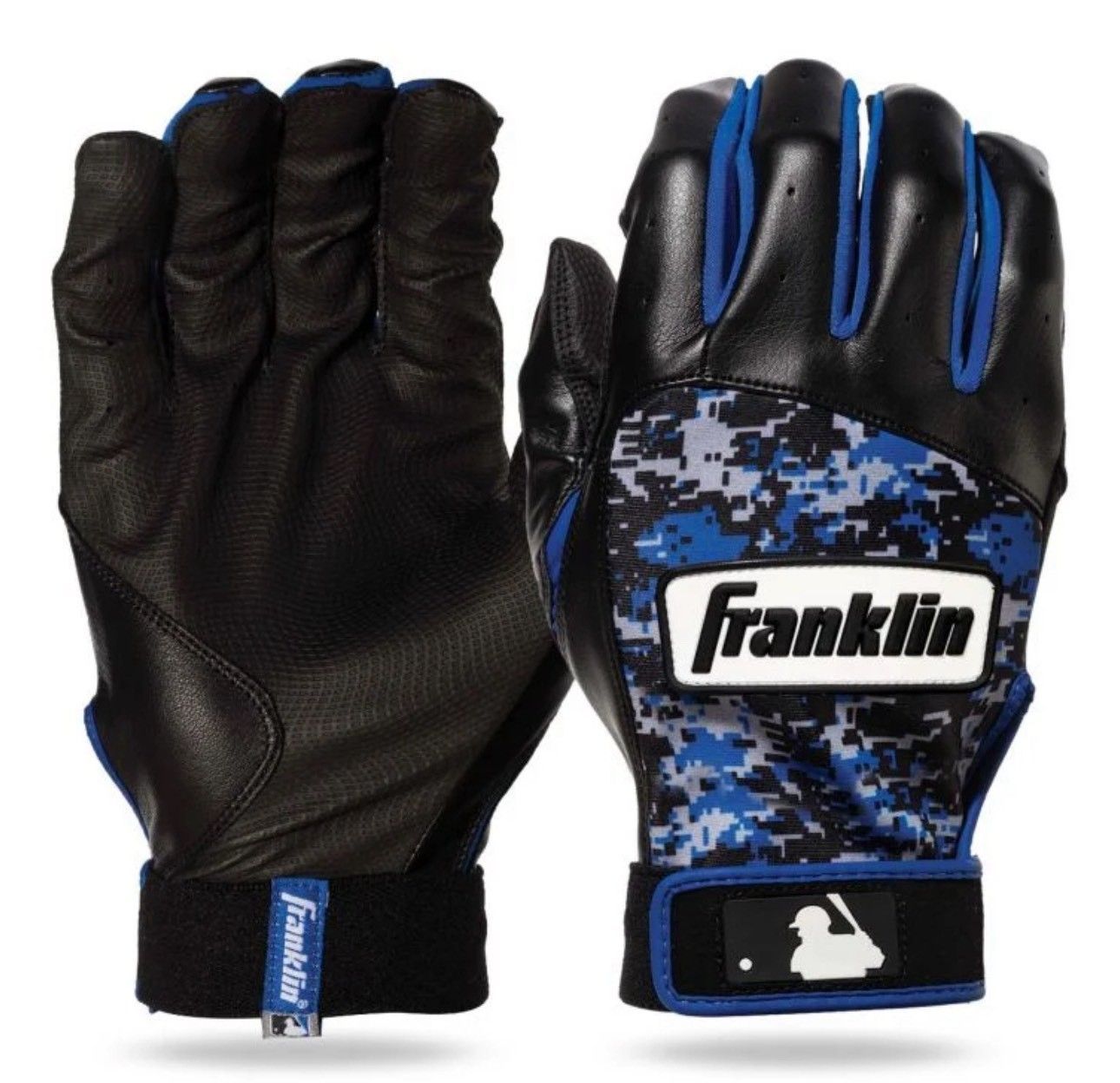 フランクリン/Franklin MLB DIGITEK® BATTING GLOVES GRAY/BLACK/ROYAL DIGI バッティンググローブ 両手 カモフラ グリーン/ブラック/ロイヤルブルー