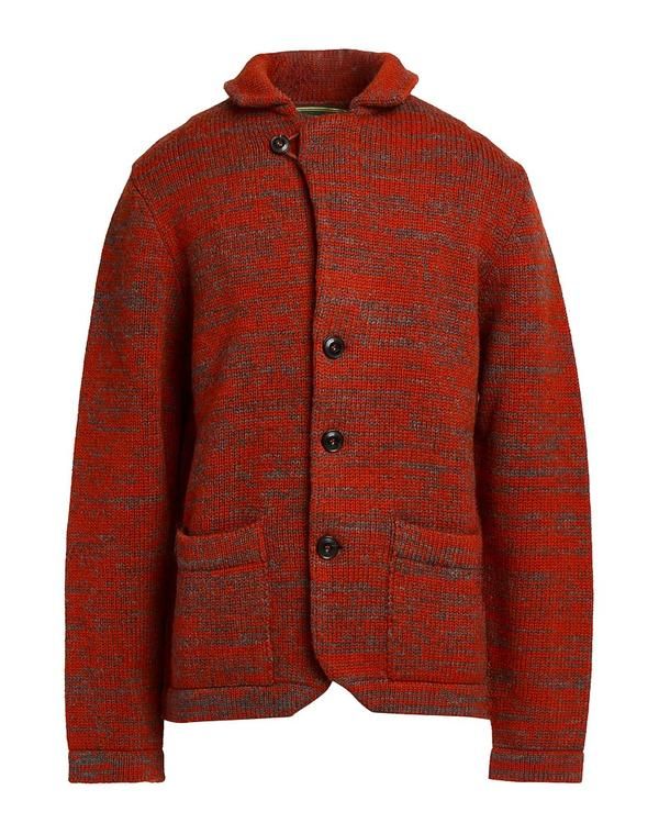 ラルディーニ メンズ アウター カーディガン LARDINI Reddish Brown ブラウン