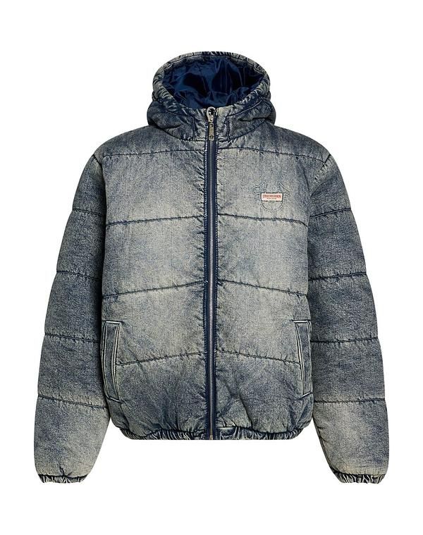 トゥルーレリジョン メンズ アウター ジャケット・ブルゾン パファージャケット TRUE RELIGION Blue ブルー