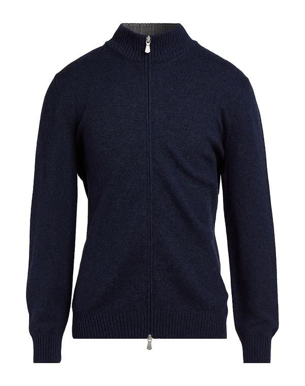 バルバナポリ メンズ アウター カーディガン BARBA Napoli Navy ネイビー