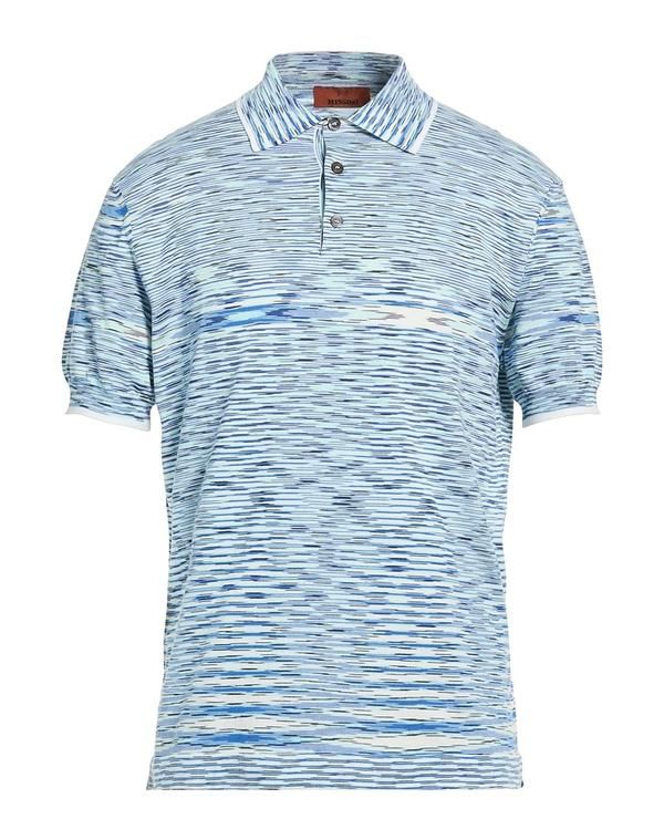 ミッソーニ メンズ トップス ポロシャツ MISSONI Sky Blue ブルー