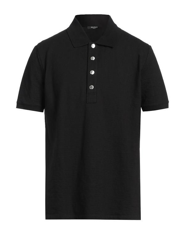 バルマン メンズ トップス ポロシャツ BALMAIN Black ブラック - メルカリ