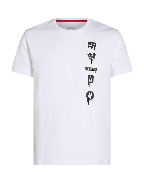 アルファインダストリーズ メンズ トップス Tシャツ ALPHA INDUSTRIES White ホワイト