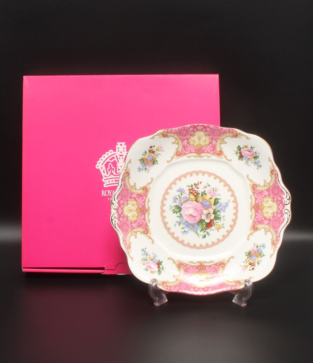ロイヤルアルバート スクエアプレート 皿 25cm レディカーライル ROYAL