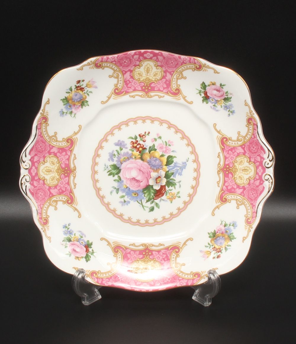ロイヤルアルバート スクエアプレート 皿 25cm レディカーライル ROYAL