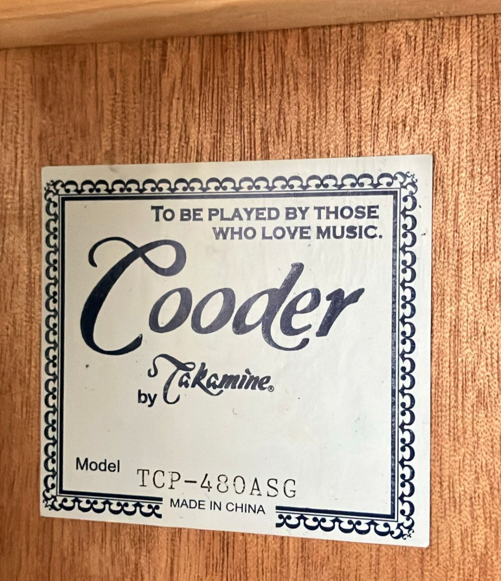美品 クーダー エレアコ Takamine TCP-480 ASG Cooder - メルカリ