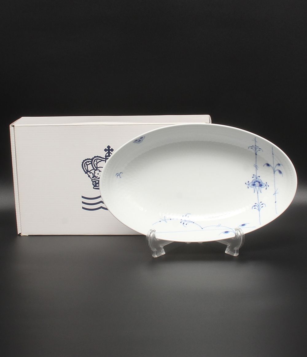 美品 ロイヤルコペンハーゲン オーバルディッシュ 皿 27cm ブルーパル