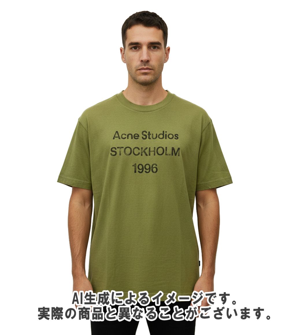 アクネ ストゥディオズ 半袖Tシャツ スプレーヴィンテージ 加工 ロゴ