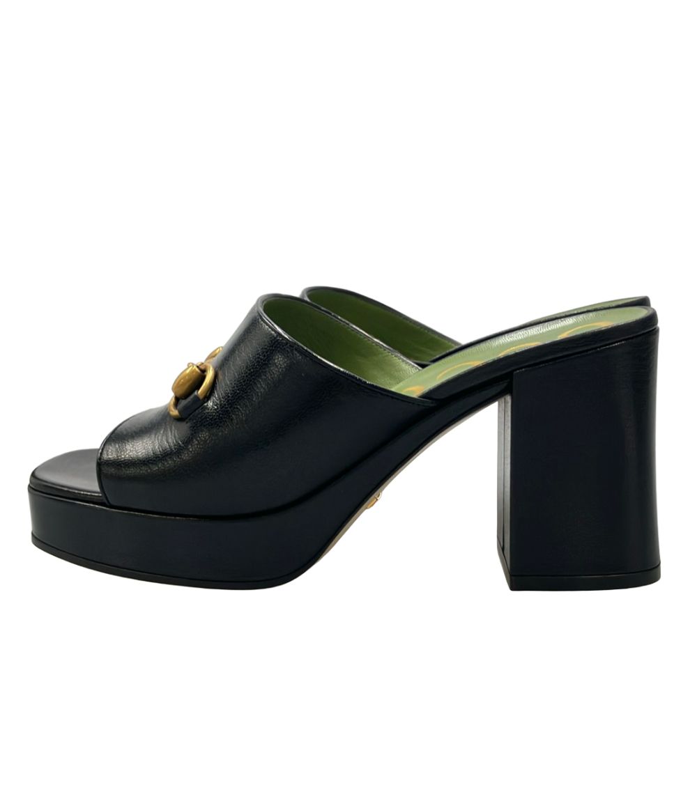 ☆GUCCI☆ハイヒール☆ミュール 美品 グッチ ホースビット チャンキーヒールミュール 602390