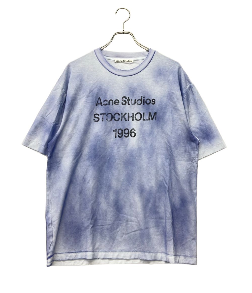 アクネ ストゥディオズ 半袖Tシャツ スプレーヴィンテージ 加工 ロゴ
