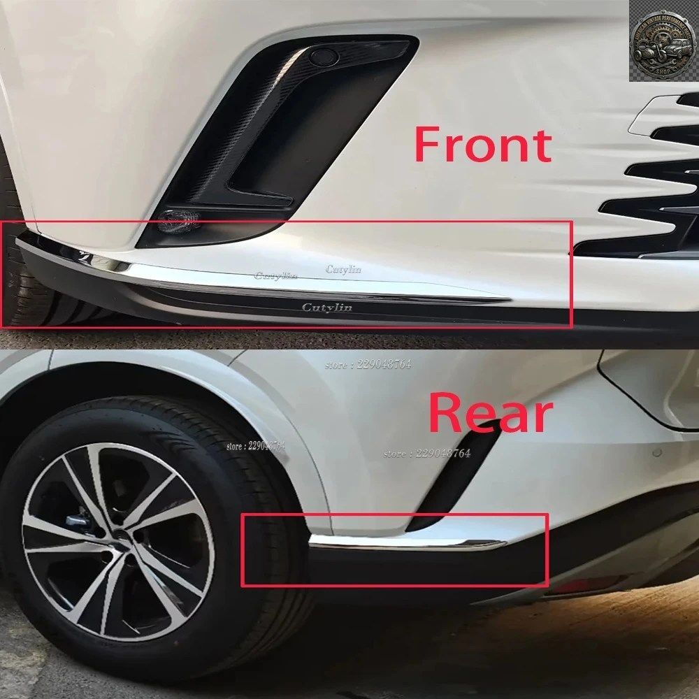 レクサス RX 350H 450H 500H 2023 2024 車用フロントバンパーコーナーカバートリム アンチラブリップモールディングカバーフレームスタイリ