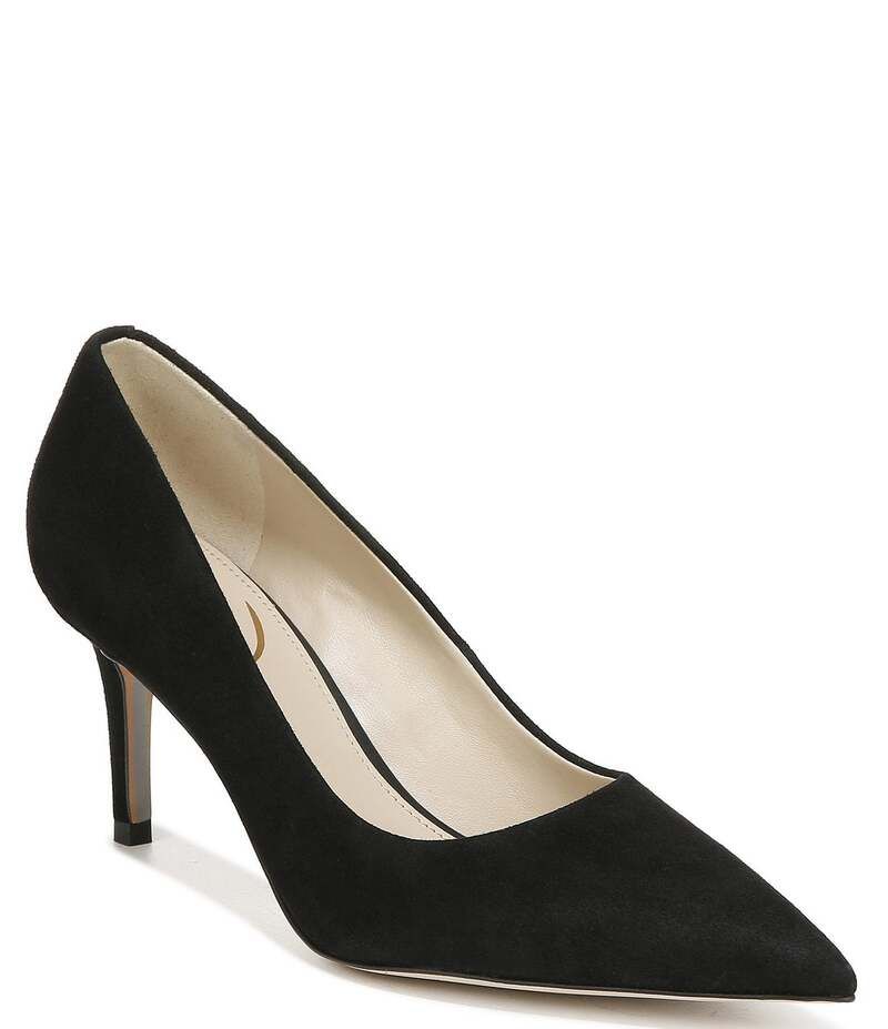 サムエデルマン レディース シューズ ヒール スエード Sam Edelman Vienna Suede Pointed Toe Pumps Black ブラック