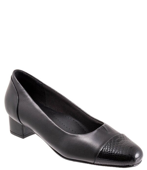 トロッターズ レディース シューズ パンプス プリント キャップ レザー Trotters Daisy Leather Snake Print Cap Toe Pumps Black Snake ブラ