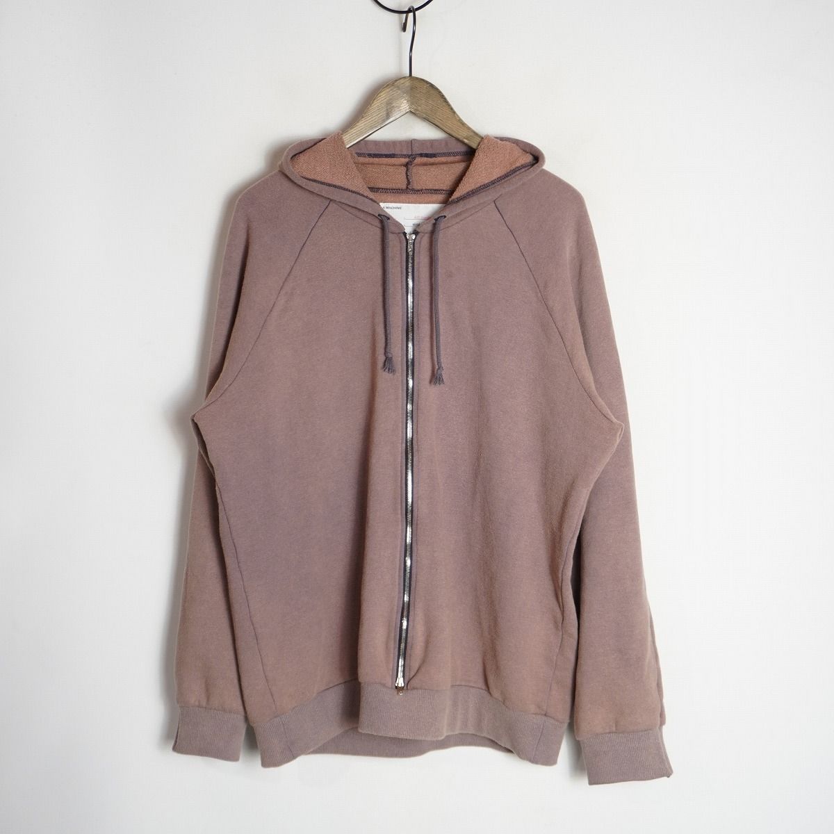 美品 a machine エーマシーン E.T.Hoodie 25-ETH スウェット ジップ パーカー プルオーバー ピンク サイズ3 4066Q♪
