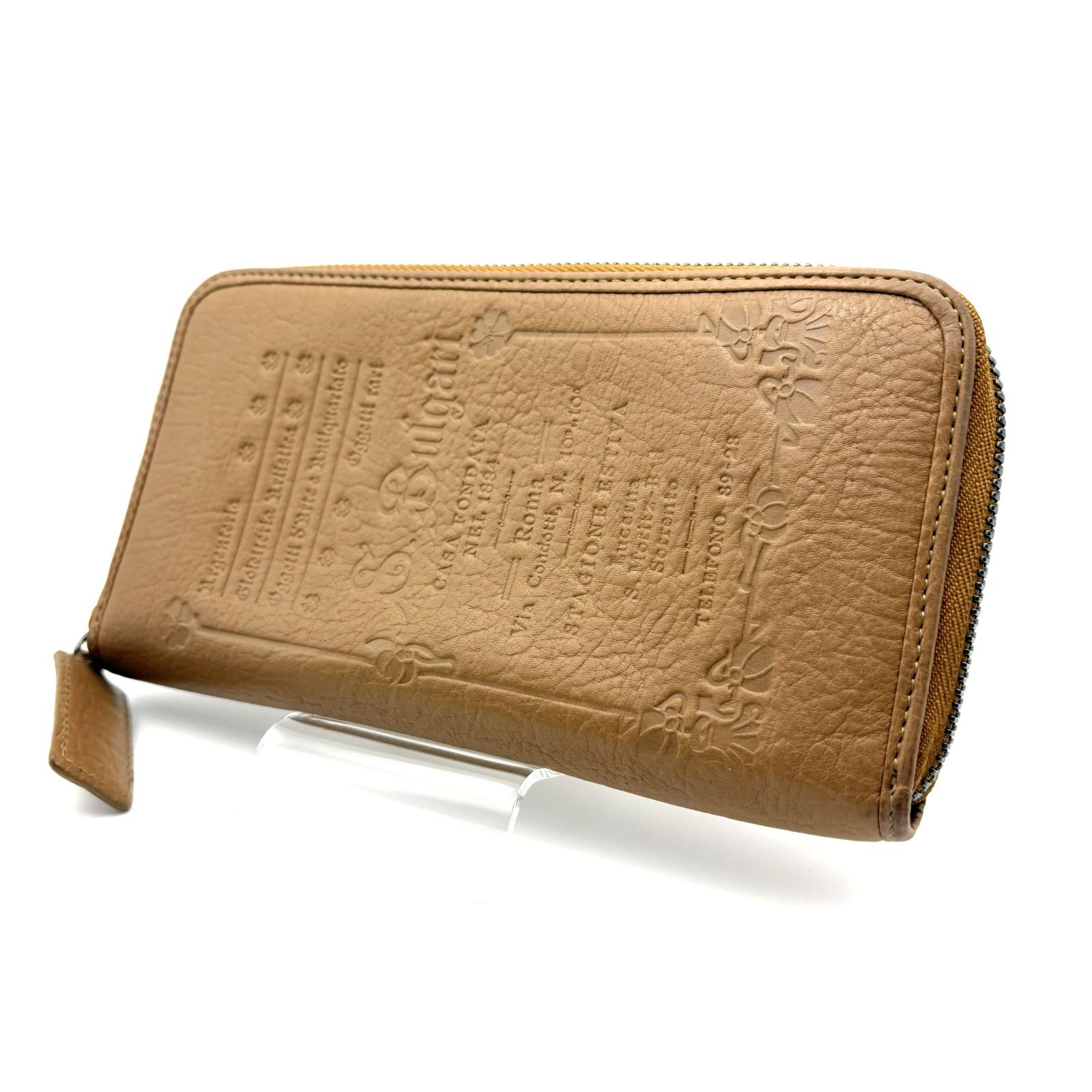 【 箱付／美品 】BVLGARI　ブルガリ　コレッツィオーネ　長財布　レザー　キャメル 12,264円