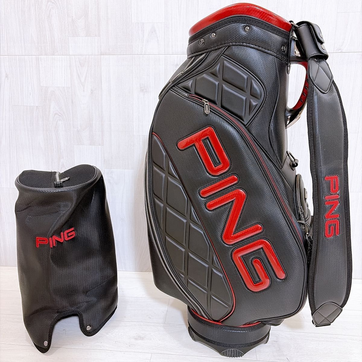 PING ピン キャディバッグ ゴルフバッグ 合成皮革 カートタイプ 3点式 高級感 G-0437 14,527円