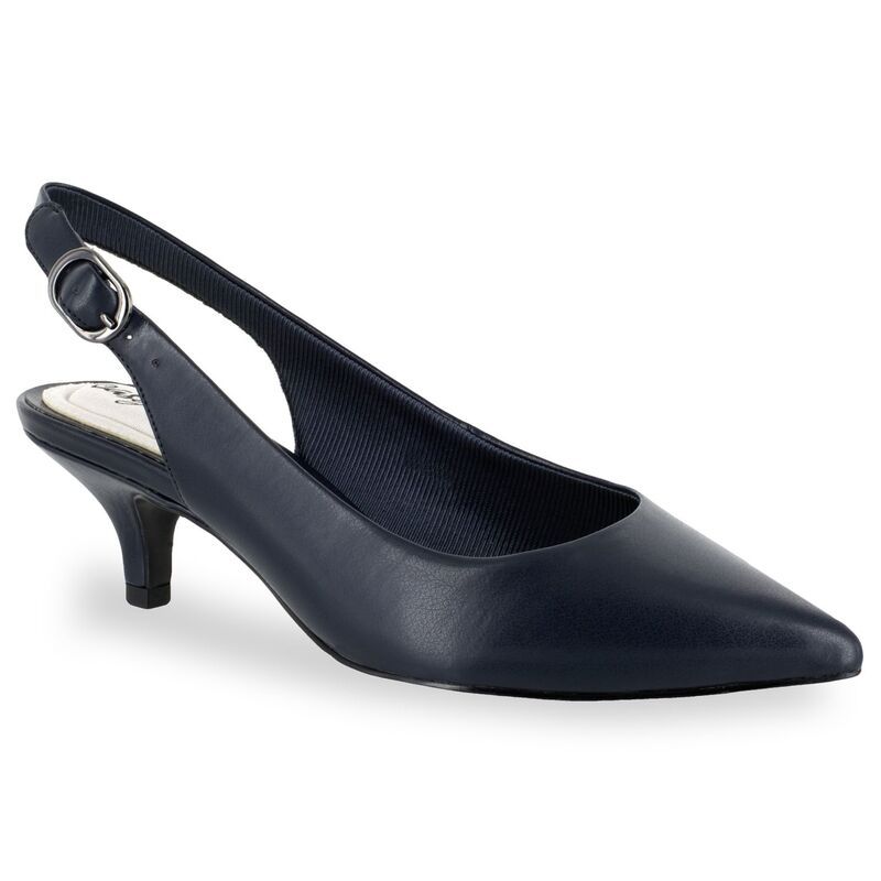 イージーストリート レディース シューズ パンプス ヒール Easy Street Faye Womenslingback Heels Navy ネイビー