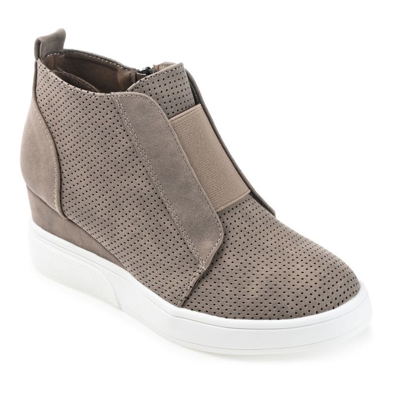 ジュルネ コレクション レディース シューズ スニーカー Journee Collection Clara Womens Wedge Sneakers Taupe トープ