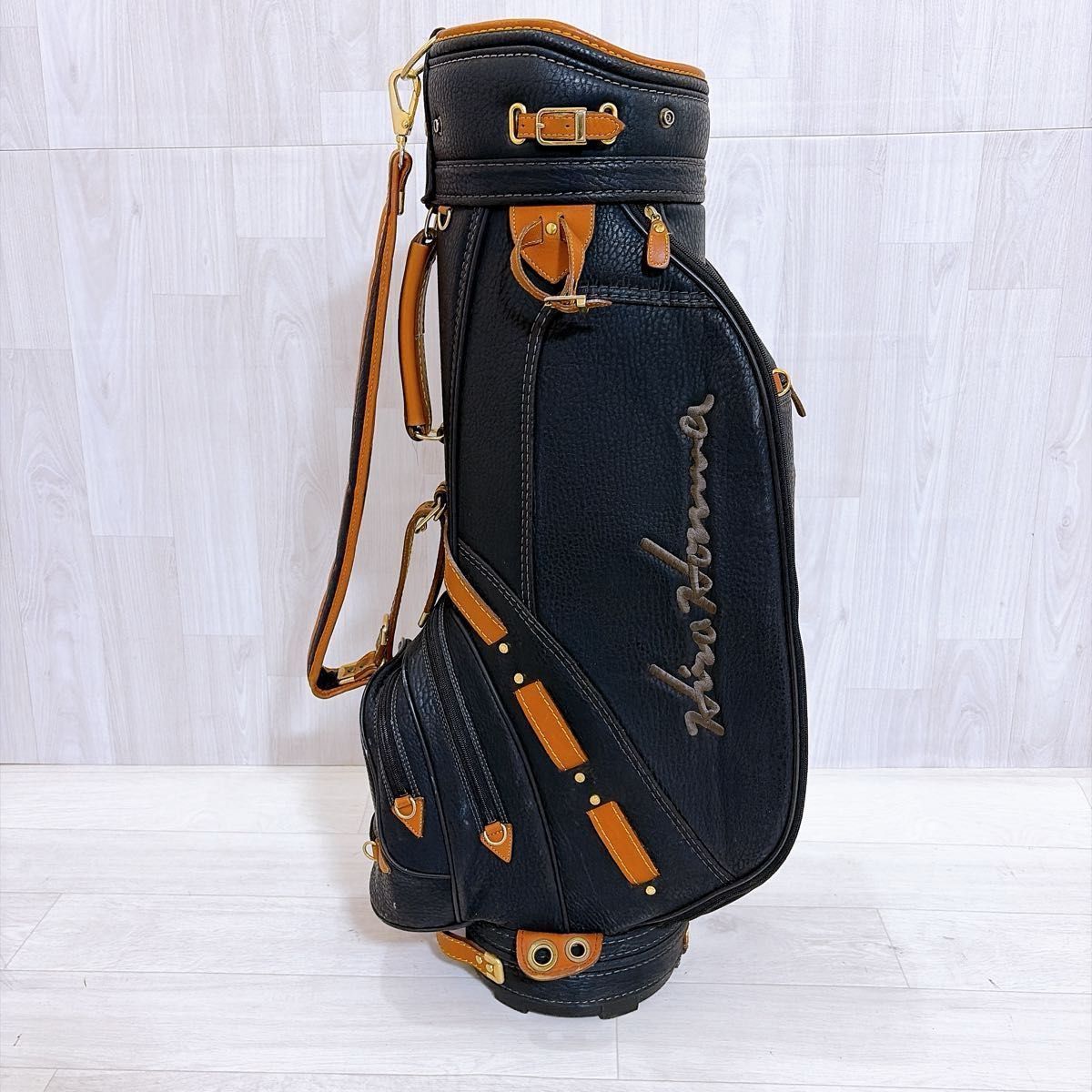 HONMA ホンマ 本間 キャディバッグ ゴルフバッグ 高級 本革 5分割 G
